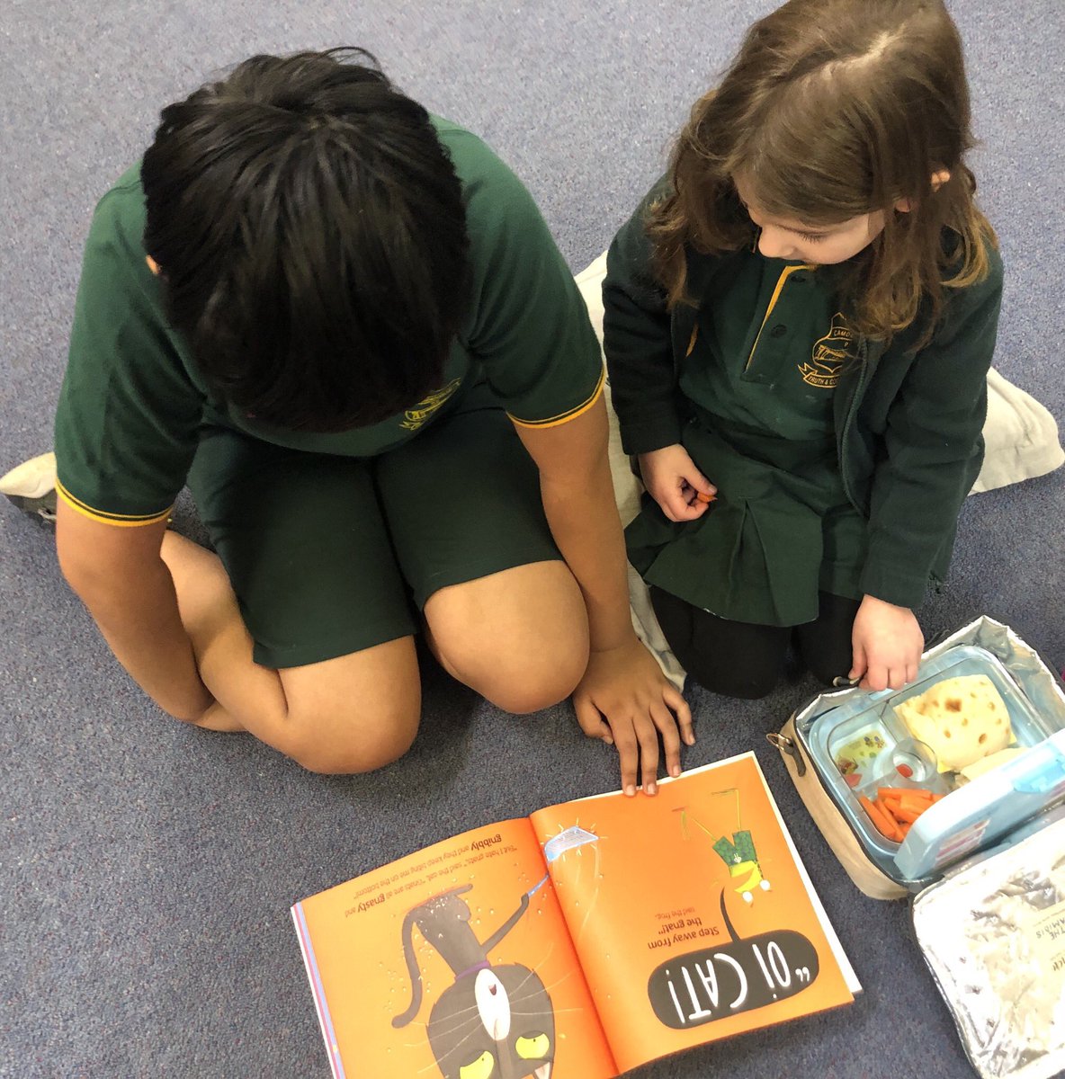 We are loving the Book Week festivities this week - a highlight today was shared reading and book reviewing with our buddies! <a href="/kookaburrasCPS/">Kookaburras @ CPS 2020</a> #bookweek2019