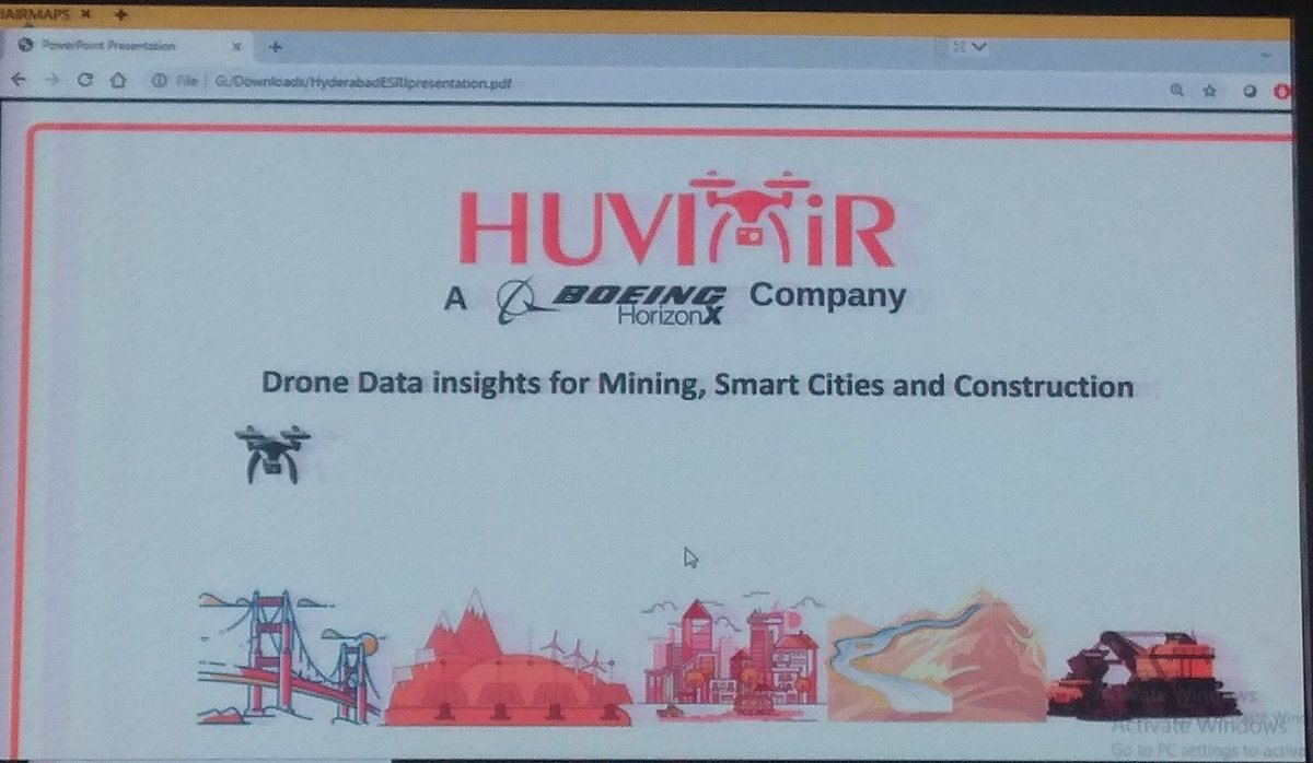 EsriIndia's tweet photo. Solution Demo Theatre - Location Intelligence in #Drone Technology session by @vikshut ,CEO, @HUVIAiRTECH at #EsriIndiaUC https://t.co/wdCVR26gqV