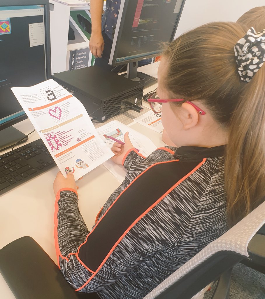 mulgrew_ciara's tweet photo. Day two of the @AllstateNI #TimetoCodeSummerCamp #PixelArtFun learning x & y #coordinates #LoveCoding https://t.co/o4HLU3w4ve