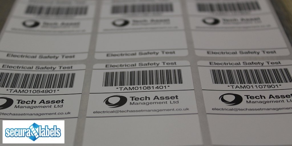securalabels's tweet photo. Asset labeling, PAT Testing, Electrical Safety labels, are some of our most common labels and come in a wide variety - these for @techassetmanagement are supplied with Con-Sec bar-codes - find out more - 01530 515170 #pattest #asset #assetlabeling #safetylabel https://t.co/9oOSCFqJL8