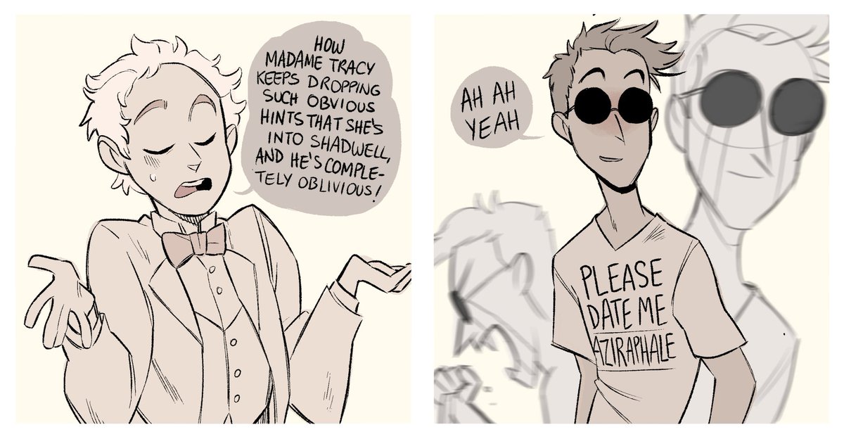 peachysar_'s tweet image. Poor Crowley, it's alright, he'll get it one day or another 💔

#goodomens #GoodOmensFanArt #Aziraphale #Crowley #ineffablehusbands #aziraphalexcrowley #crowleyxaziraphale #gay #ship #art #artist #characterdesign #illustration