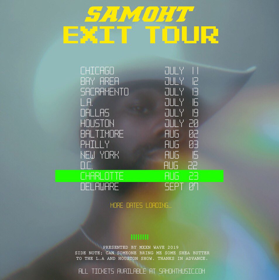 samohtmusic's tweet photo. DC August 22✨ Charlotte August 23✨ #SAMOHTEXITTOUR #DC #CHARLOTTE https://t.co/cQuB40wStV