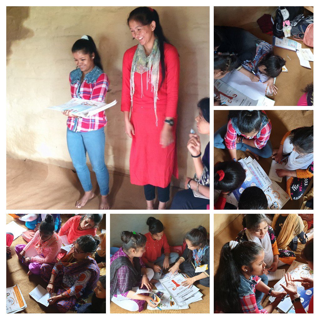 WaysVillage's tweet photo. Foot soldiers of Kumaon reflecting about the sustainability plan for HERProject after its successful delivery in the remote hills of Kumaon #Preventivehealthcare #WASH #Nutrition #MenstrualHygiene #BSR #HERNetwork #Goodearth https://t.co/N7ZLf7U8se