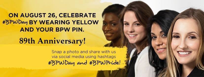 YoungBpw's tweet photo. Happy 89th Anniversary!!!
August 26, 2019, will be the 89th Anniversary of BPW International. BPW members worldwide are invited to celebrate by wearing a yellow outfit, take photographs, post on social media and tag #BPWDay #BPWPride #YBPWInternational #BPWI https://t.co/2faggfnHqH
