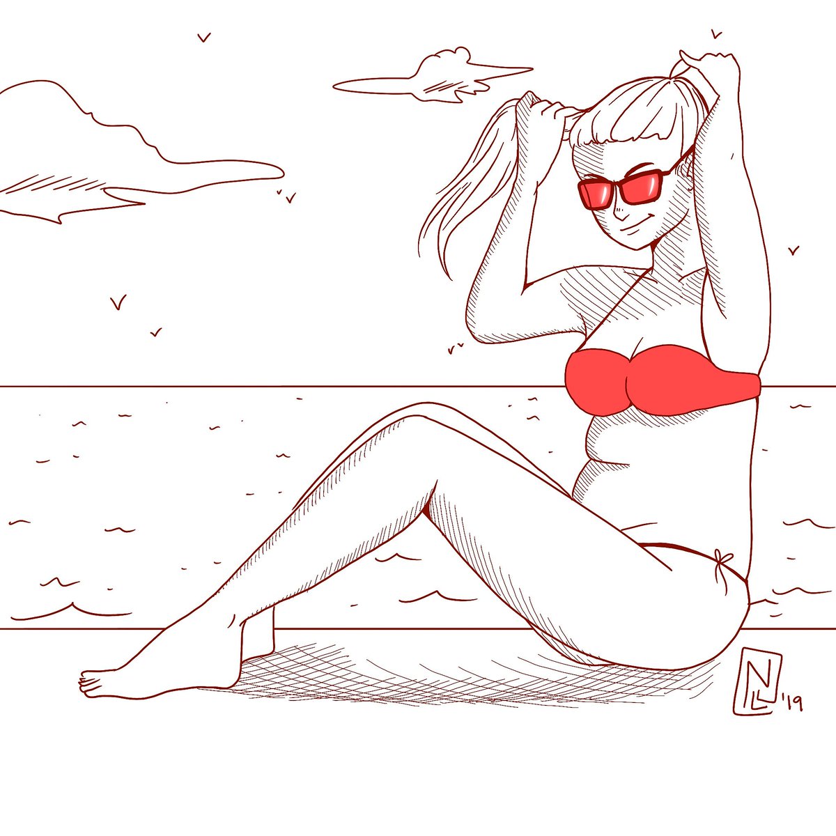 NatLlopis's tweet photo. Beach series, part 1 🍉🌴😎 https://t.co/2TGFXx6dQt