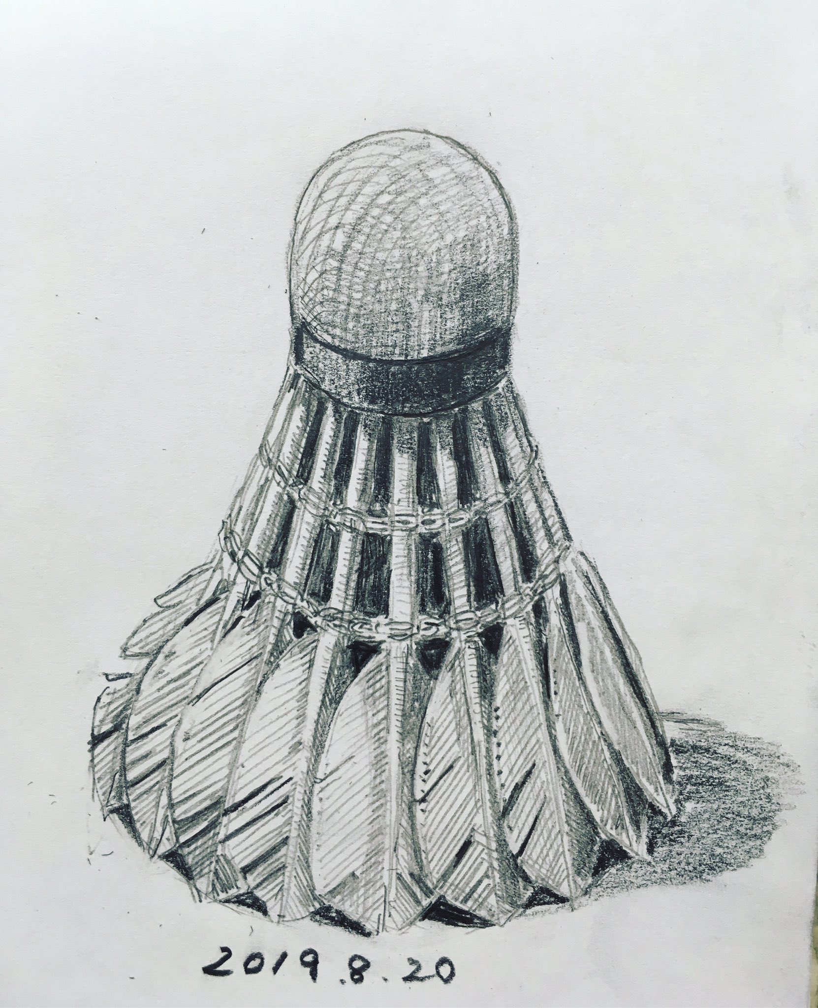 らっきー Ar Twitter 毎日デッサン計画 デッサン スケッチ 鉛筆画 美術 毎日デッサン計画 Dailydrawingplan Dessin Drawing Sketch Art Artwork Pencildrawing Pencil シャトルコック バドミントン Shuttlecock Victorsports Badminton T