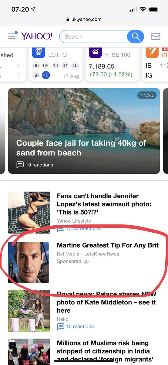 Luke_Bond's tweet photo. @MartinSLewis saw a fake advert on  @YahooNews this morning for the Bitcoin thing. I know you don’t run ads. I took a screen grab. Sort it out @Yahoo https://t.co/FDsJW6dzuu