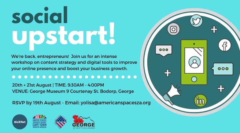 Today we up the game!💪 
Social Upstart 2. 

#SocialUpstart
#HelloGeorge
#SocialMedia
#SocialMediaTraining
#ReadyToShare
#ReadyToLearn
#BizXnetEmpowers
#BusinessApps
#GoogleDrive