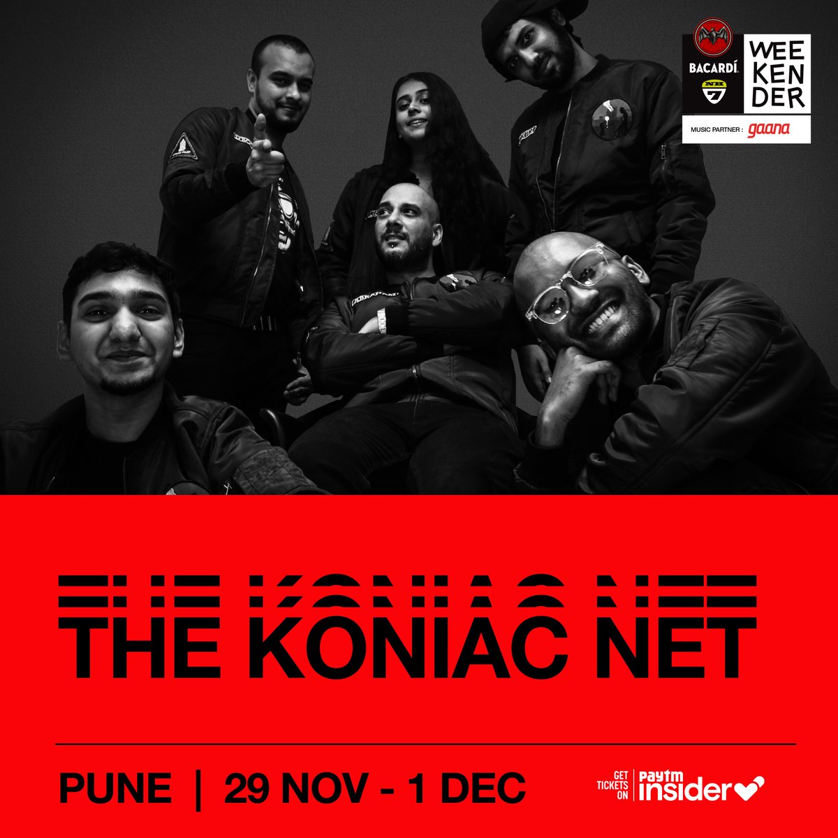 Indie hard-rock never sounded so good! Catch <a href="/thekoniacnet/">The Koniac Net</a> at the happiest music festival this year. #Lineup2019 #BacardiNH7 Get tickets here: bit.ly/33MTyCr