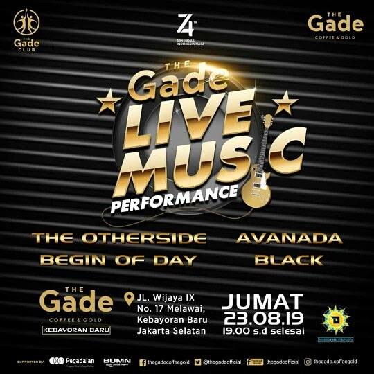 We're delighted to let you know that we will play at @thegadeofficial Live Music Performance this Friday, 23 August 2019.
.
See the poster for details, mark your calendar, and see you there, lads!