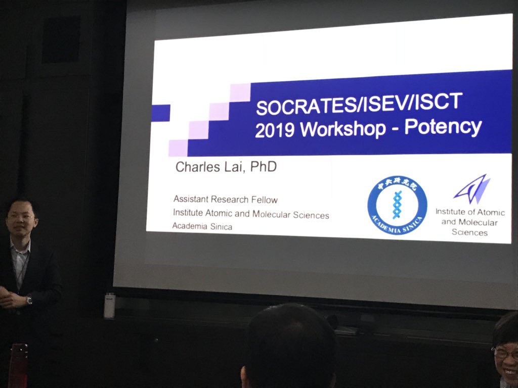 KennethWWitwer's tweet photo. After 2 days of stimulating talks, now Charles Lai pushes us to really get down to business: #MSC #ExtracellularVesicles potency assays #SOCRATES @ISCTglobal @IsevOrg @IsevComms @BecLeeSteere @hillandy @BGiebel https://t.co/jYpq565jWB