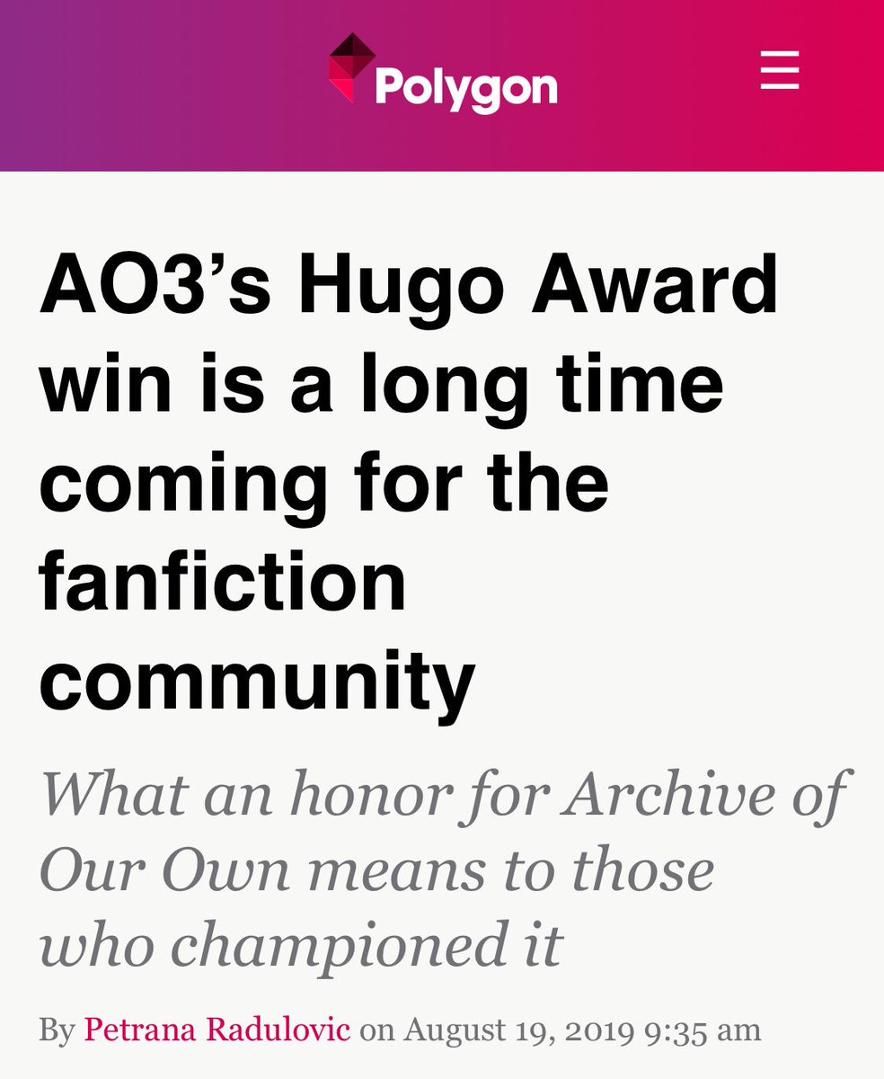 pwyllpennannwn's tweet photo. #HugoAwards #Hugos2019 #fanfic #a03 #AO3 click - https://t.co/B0MDt7LdJf https://t.co/vy2kEPAI9U