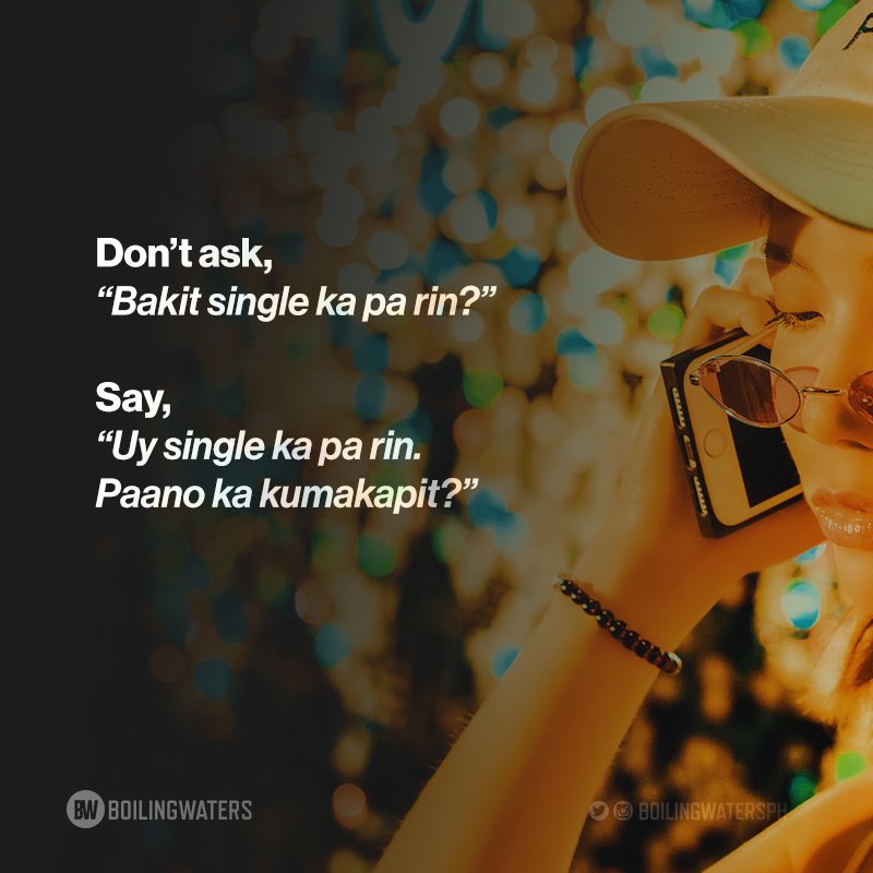 boilingwatersph's tweet photo. Paano Galingan Maging Single? based on our podcasts on https://t.co/Hu1gwhqflT

#SinglenessNotAsickness https://t.co/ApywgO2Cbi