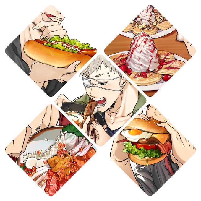 いぶたけさんと男2人が飯を食べるだけの合同本を出します!#COMITIA129 #コミティア129 お品書き↓いぶたけさん 