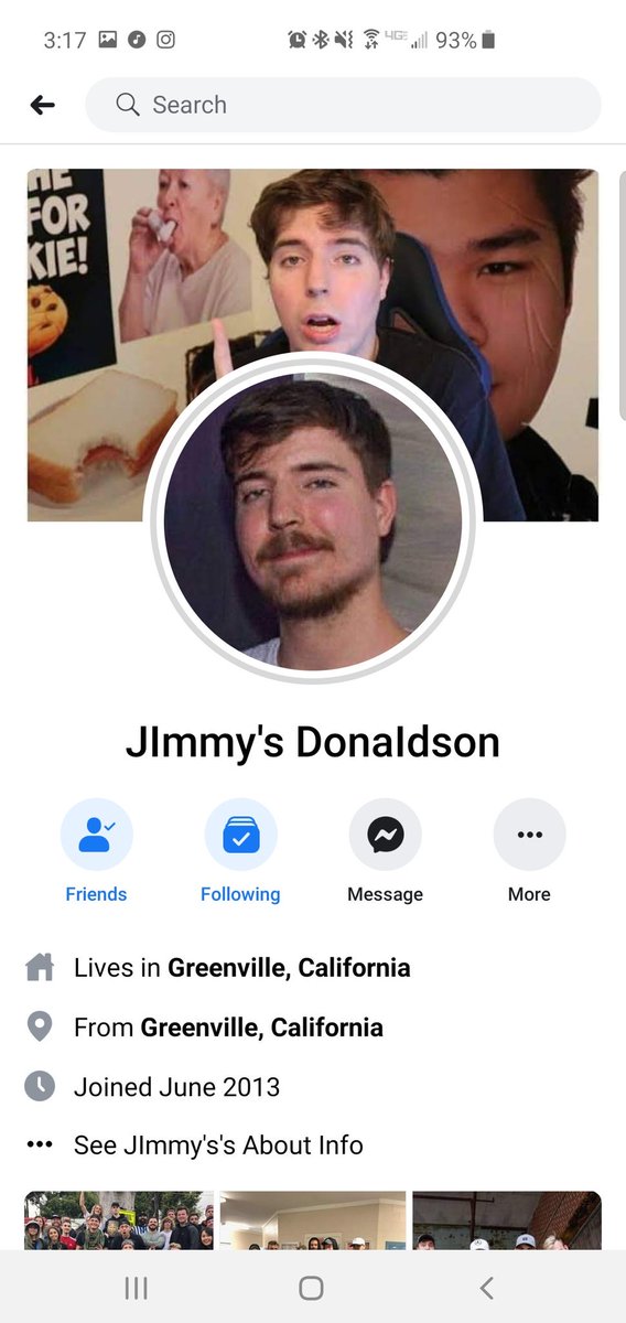Sam_Nuckols's tweet photo. @MrBeastYT Yooo, heads up, someone's got a fake FB tryna pose as you, with a "huge giveaway" 🙃 https://t.co/zOdt0Lytij