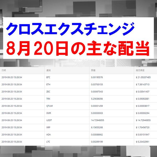 crossxex's tweet photo. クロスエクスチェンジ
8月20日の主な配当報告。

今日も毎日の配当をいた
だいています😊

興味がある方はお気軽に
DMくださいね！
.
.
#配当金
#配当
#権利収入 
#不労所得 
#不労収入
#クロスエクスチェンジ https://t.co/24dmz38cpR