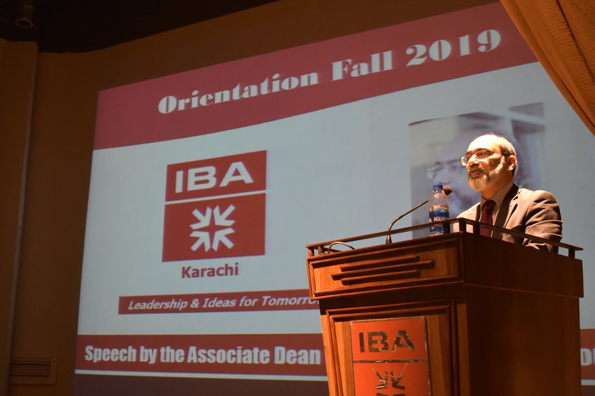 ibakhiofficial's tweet photo. Use truth and integrity as a source of guidance whenever you make decisions β Associate Dean IBA Dr. Sayeed Ghani
#IBAOrientation2019 #LifeatIBA #IBAKarachi https://t.co/PldZnpjMad