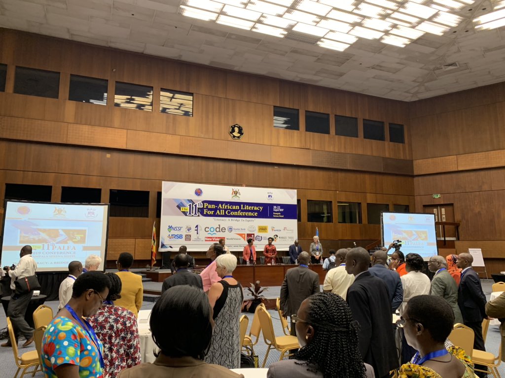 LiteracyinUg's tweet photo. We are honored to have you all at this event. I would like to thank all our partners and sponsors. - Reading Association of Uganda Chairperson, Mpuga Anette Kiberu
@FountainPublish @nssfug @codengo @stanbicug @UCC_Official @newvisionwire #PALFA2019Kampala https://t.co/3yuRMb748h
