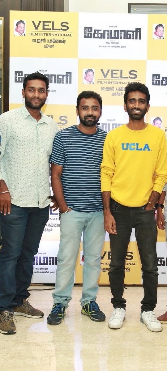 sundharrajan1's tweet photo. #ComaliSuccessParty with our awesome team 💐🎉🌈😃 @actor_jayamravi @pradeeponelife @VelsFilmIntl @Richardmnathan @PradeepERagav https://t.co/zioZ4sm9By