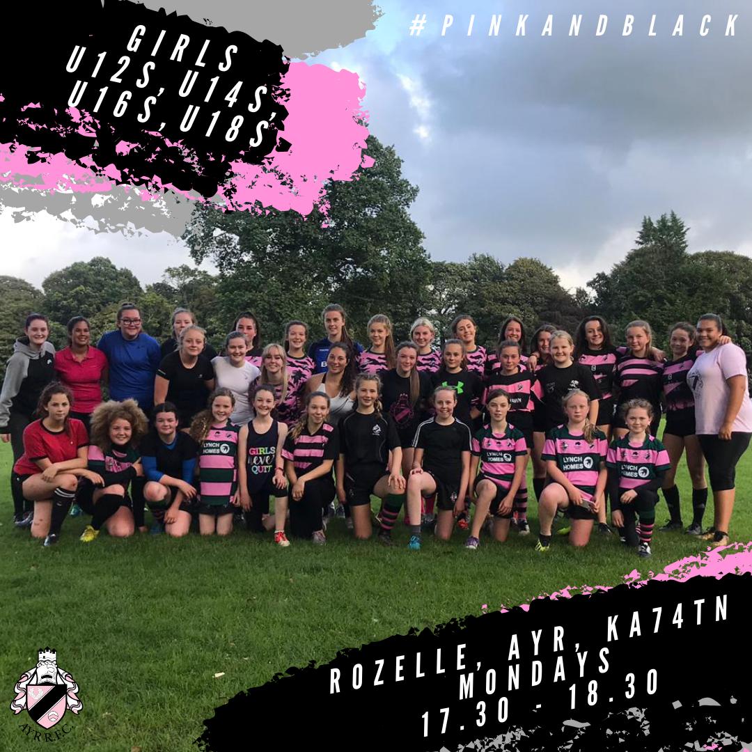 GIRLS | It was a great first session back last night for Ayr Ladies U12s, U14s, U16s and U18s...
Know anyone who would be interested in joining?

Email Connie@ayrrugbytrust.org for more information #MillbraeMade