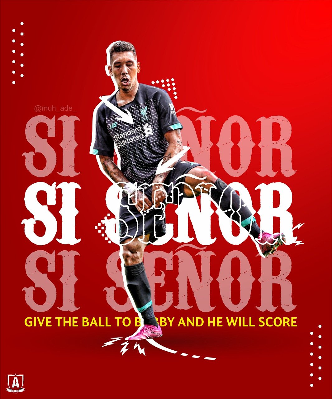 Matematisk stavelse Zoom ind Muh Ade on Twitter: "There's something that the Kop want you to know, He's  the best in the world, and his name is Bobby Firmino, Our number 9, Give  him the ball