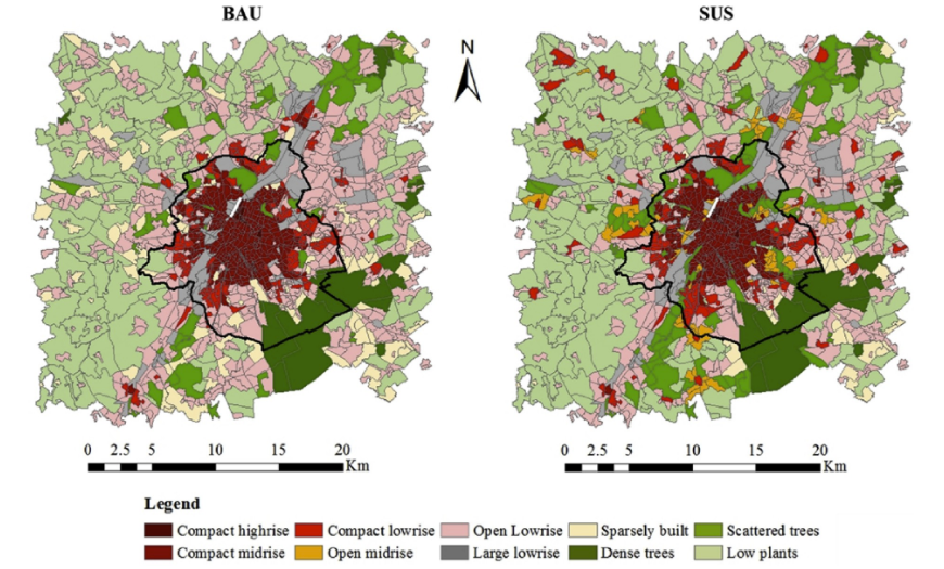 mdemuzere's tweet photo. Toekomstige #hittestress in @StadBrussel ifv #climatechange &amp; #UrbanPlanning. #UrbanClimate #LocalClimateZones #UrbanEars 

@belspo @FbwUGent @RUBclim @VITObelgium 

Full paper: https://t.co/MHkiuzAui6 https://t.co/BURyB1R8t6