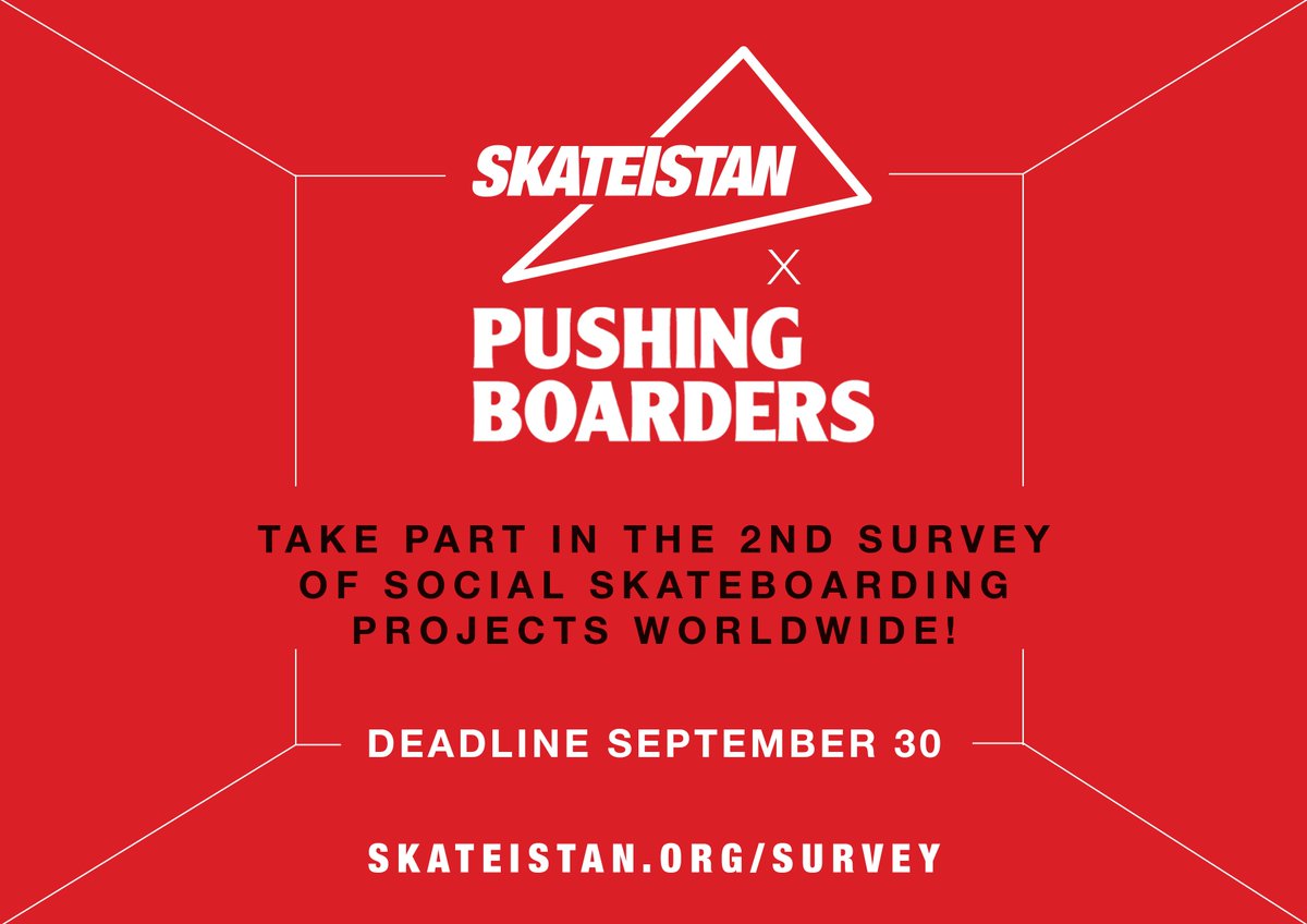 thegoodpush's tweet photo. 📢Survey now open!📢 Together with @PushingBoarders we are conducting the 2nd worldwide social skate project survey and we need to hear from you!
Survey open until 30 September - fill it in now!
https://t.co/COEBjpel5G
#socialskate
#goodpush https://t.co/DBmXcFrIoo