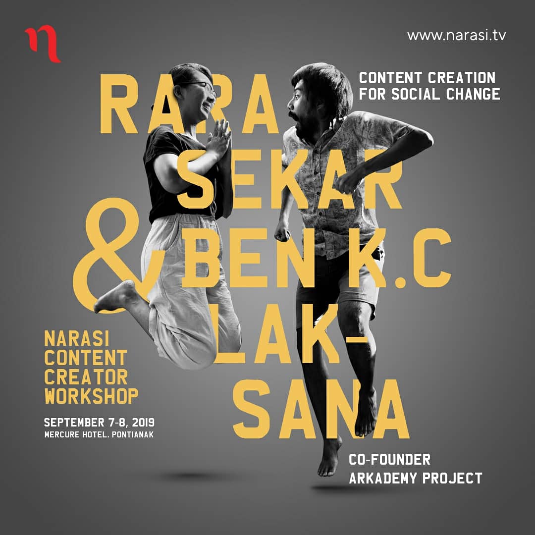 narasitv's tweet photo. Content creator juga punya peran &amp; tanggung jawab lebih, yaitu sebagai educator. @benlaksana &amp; @rarasekar, Co-Founder Arkademy Project di kelas “Content Creator for Social Change” akan mengajak kamu untuk tidak hanya berkarya, tapi juga menghargai karya serta manusia itu sendiri. https://t.co/4iv1YHZvND