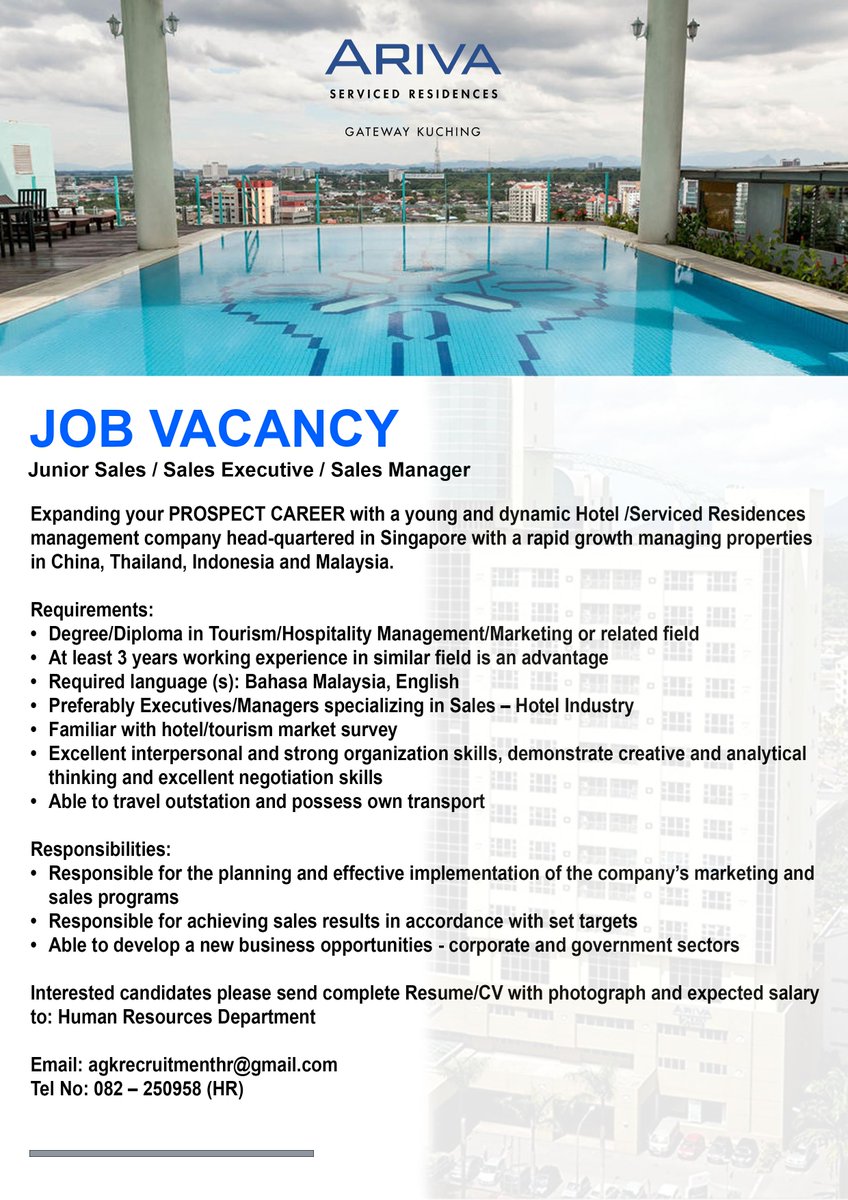 ARIVA_GATEWAY's tweet photo. For those that are interested to apply &amp; join our team, please submit your Resume to the email as below. 
**Deadline for the Resume/CV submission: 30th August 2019.
Thank You. https://t.co/d3mpLgfZ08