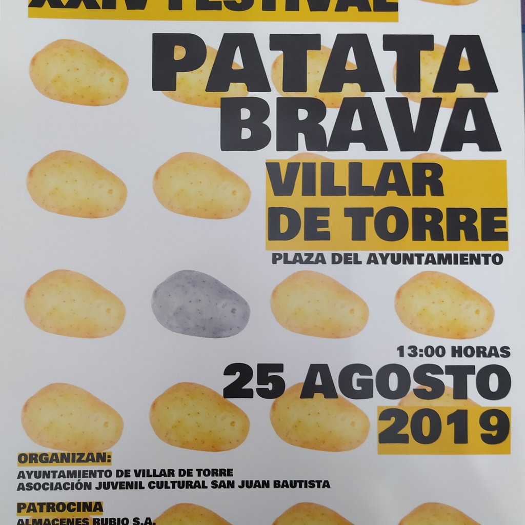 crisvdt77's tweet photo. 25 de agosto Festival de la Patata Brava en Villar de Torre y después Pelota Mano #villardetorre #pelotavasca #patatabrava #lariojaapetece https://t.co/wouQsUAzAe