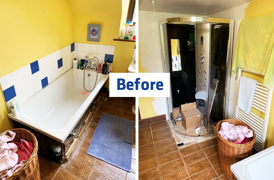 MPHmerchant's tweet photo. A stunning transformation by one of our customers @ew_heating  from our Blandford branch! We love to see before and after photos of your work, if you'd like to let us know about a recent job you've worked on please get in contact! #transformation #bathroom #plumbing #mphmerchant https://t.co/iKi7tp9TRb