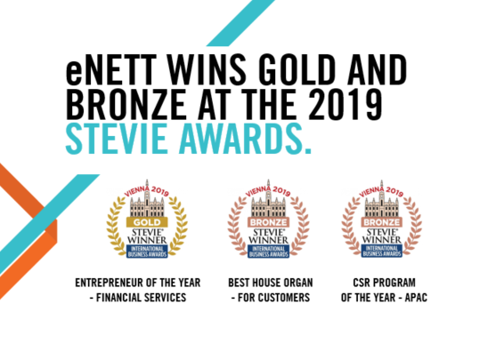 I’m extremely proud to announce that eNett has won three <a href="/TheStevieAwards/">The Stevie® Awards</a> - Corporate Social Responsibility Program of the Year, Best House Organ, and Entrepreneur of the Year. It’s great to receive global recognition for all of #teamenett’s great work. bit.ly/2z5YjsW