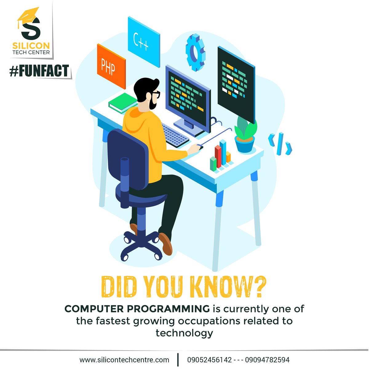 'Want to join one of the fastest growing occupations? join us at silicon tech center to get started.'

#TuesdayThoughts #TuesdayMotivation #RevolutionNow #silicontechnology #computerscience #nigeriatech #computerprogramming #computerprogrammer #techhub #technigeria #developer NTA