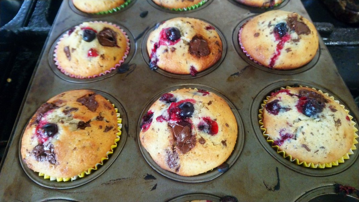 New addition to the <a href="/HouseHeathcliff/">Heathcliff House Torquay</a> afternoon tea. Blackcurrant and dark chocolate muffins. 
<a href="/SparksyOnRadio/">Gordon Sparks</a> <a href="/angelakalwaites/">Angela Kalwaites</a>