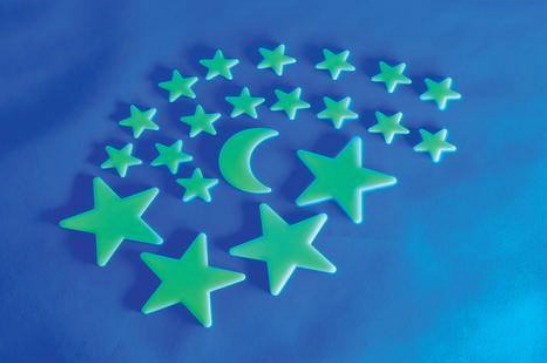 Twinkle twinkle little star.... These glowing stars are perfect for a children's bedroom at night time as it makes the dark seem less scary.