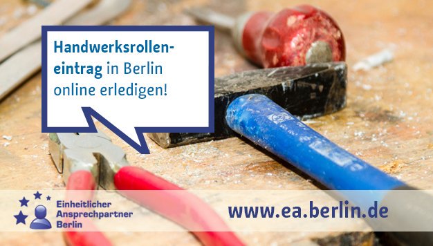Berlin_EA's tweet photo. Sie wollen Ihr Handwerk👩‍🔧in die Handwerksrolle eintragen? Über die Online-Plattform des #EABerlin können Sie dies bequem online erledigen: https://t.co/X6xE0NSbRx 
#Handwerk #Digitalisierung #Berlin https://t.co/GPieVtRZV6