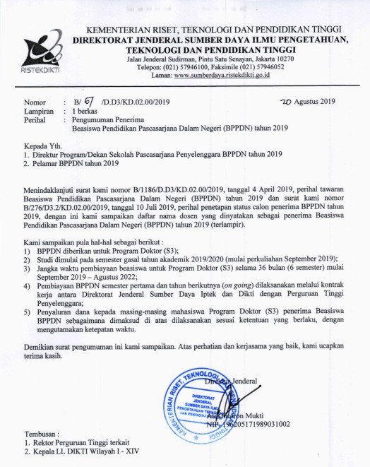 _galihhermawan_'s tweet image. Alhamdulillaah, atas karunia Allaah ta&apos;ala yang telah memberi karunia kelulusan beasiswa #BPPDN . Semoga amanah. Terima kasih @Kemristekdikti @DitjenSDID