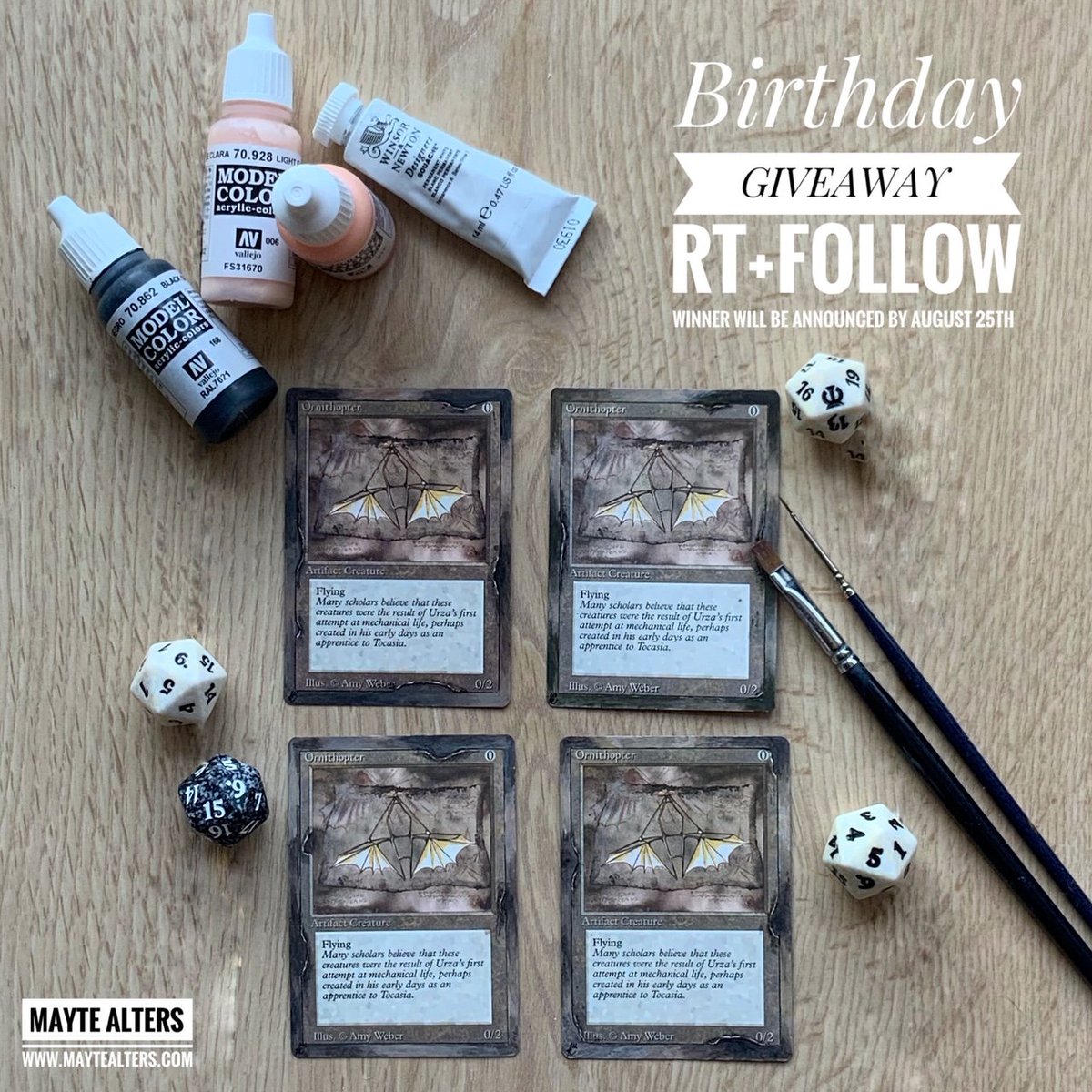 MayteAlters's tweet photo. Pues ahí va! Sorteito veraniego #mtg #mtgalter #mtgart #mtggiveaway #giveaway #alteredart https://t.co/In77yiZSdj
