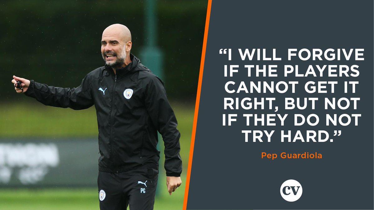 🗣️ "I will forgive if the players cannot get it right, but not if they do not try hard."

🇪🇸 Pep Guardiola