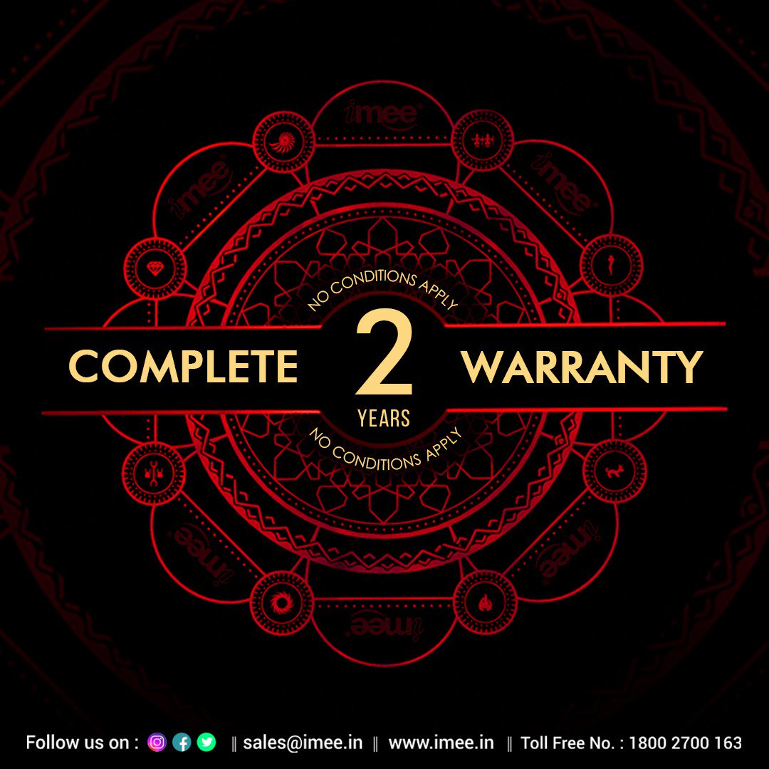 iMeeLED's tweet image. We are confident about our products. Get a complete 2 years warranty on iMee Products. 

#iMeeIndia #iMeeLed #Warranty #TwoYears #Products #LED #Lights