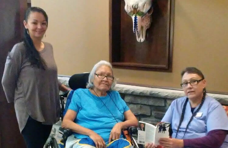 A5: And in #Nebraska, residents at the Oglala Sioux Lakota Nursing Home enjoy traditional beadwork in the craft room and grow squash, beans and pumpkins in #gardens, as they did at home. Artwork created by #Native artists adorns the walls. bit.ly/2zrPlFc #engAGEDaging