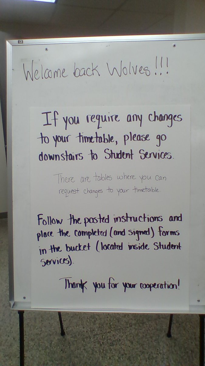 Guidance_WDHS's tweet photo. @wdhs_sc @wdhswolfie Need to change your timetable?  Skip the line &amp; use the TimeTable Change Request Form. Form must be signed by parent/guardian in order to be processed. See photos for instructions :) https://t.co/9SIIpEYq5m