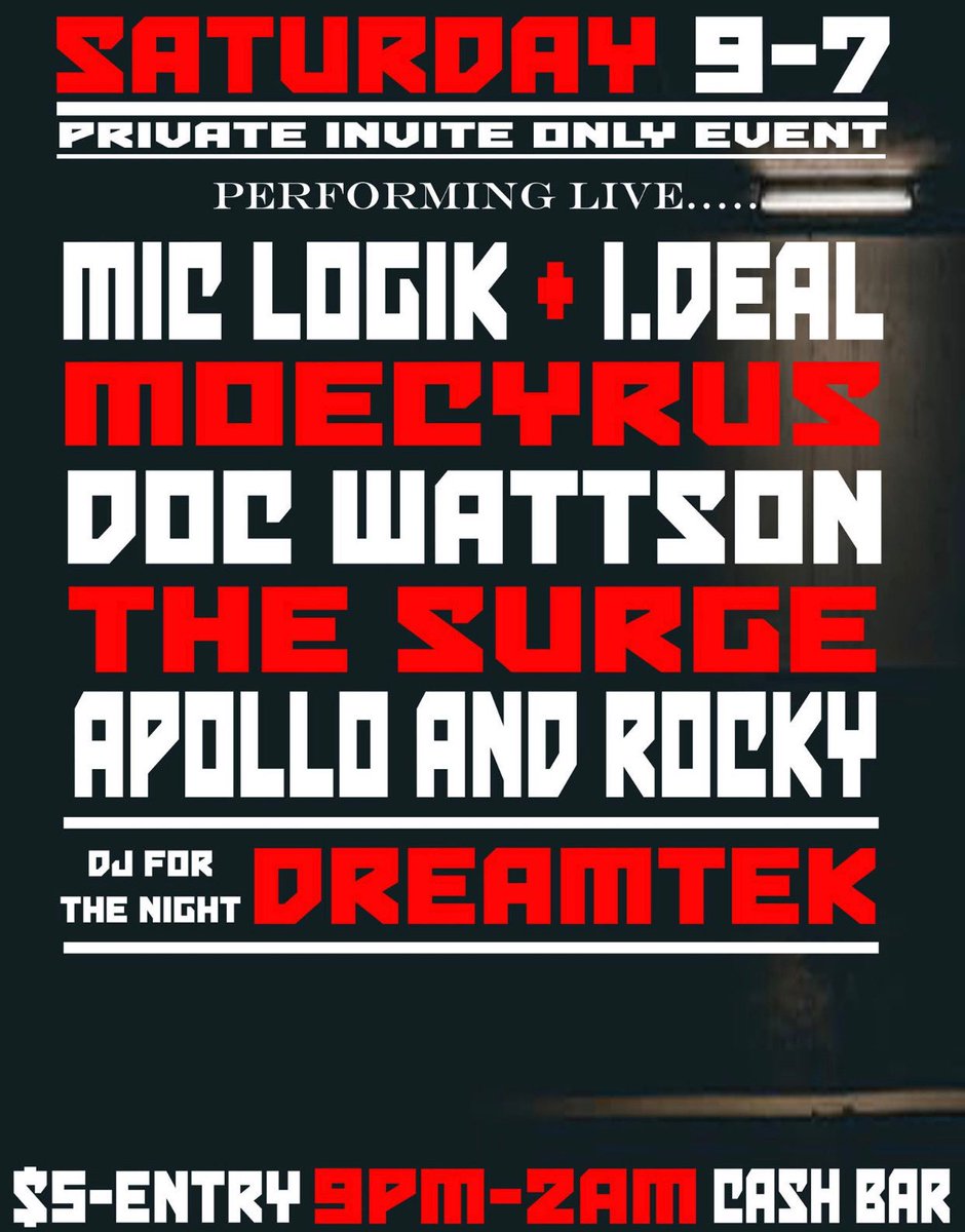 throwemC's tweet photo. Next Show Next Show
9/7 By Invite Only
Ya wanna catch https://t.co/f9NbsBzBjg aka @idealraps & Mic Logik aka @miclogik live-let us know so we can fill ya in on the deets!
#ChiNative #Idealraps #MicLogik #NextShow #Live 9/7 #InvitationOnly https://t.co/cjNqT6nwKB