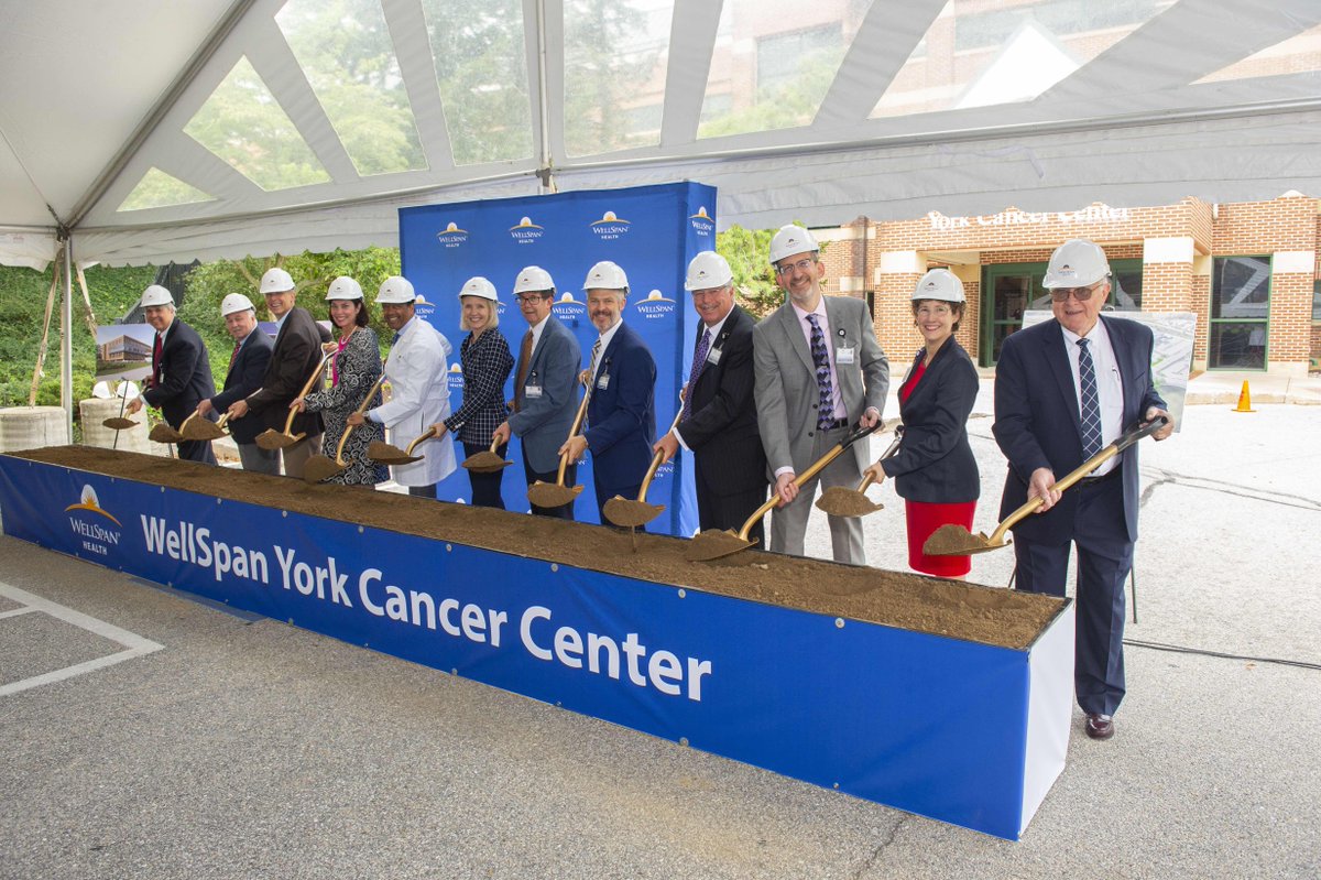 WellSpan's tweet photo. WellSpan Health was excited to break ground today on a major expansion to the WellSpan York Cancer Center that will bring cancer care services under one roof. Part of the project also improves parking on the Apple Hill Health Campus. https://t.co/LDYQ5k6SVp https://t.co/aIils7PgUM