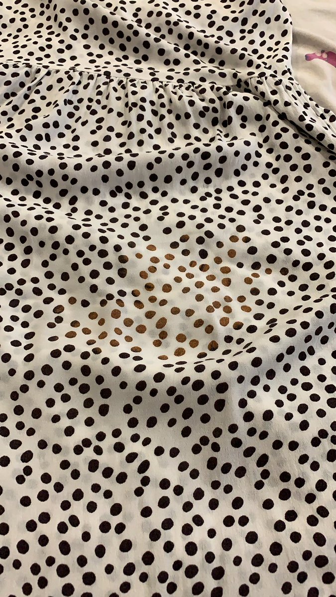 abbiewisdom's tweet photo. Absolutely fuming @ZARA 

I wore this dress for the first time this weekend, washed it yesterday on a 30 degree heat (lower than what you say on the label) and some of the dots have turned brown..... AWFUL quality having only been washed once!!!

#awfulquality #fuming #ZARA https://t.co/G6MV3mjemq