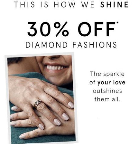 yubamarketplace's tweet photo. Don't miss this at Kay Jewelers! Shop in store and take 30% off all diamond fashion rings, bracelets, necklaces, and earrings. #everykissbeginswithkay #yubasuttermall #diamonds https://t.co/YgtTXeD949