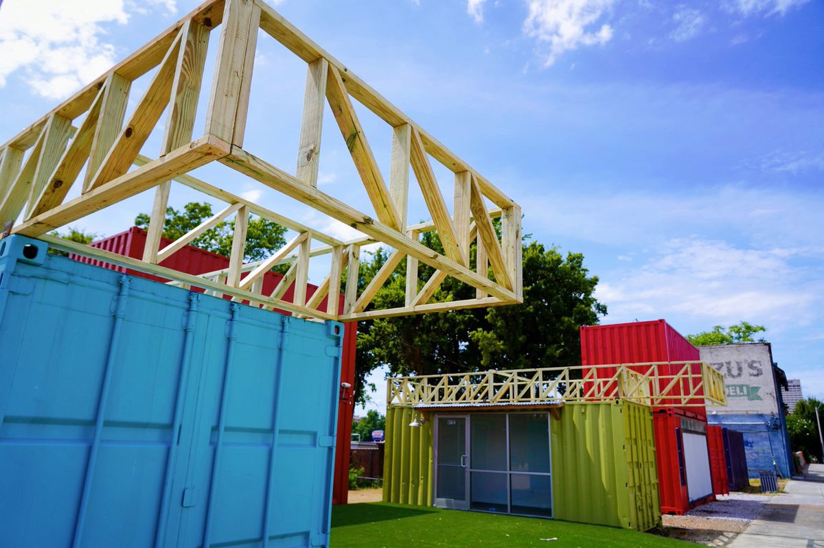 BOXLOT continues to make strides to becoming a place to #ExpressYourCreativity. Our wooden truss system is installed and the IKEA Lounge’s progress is steady. We can’t wait to unbox and celebrate with you. #ThinkInsideTheBox #downtownmemphis #ilovememphis #Choose901