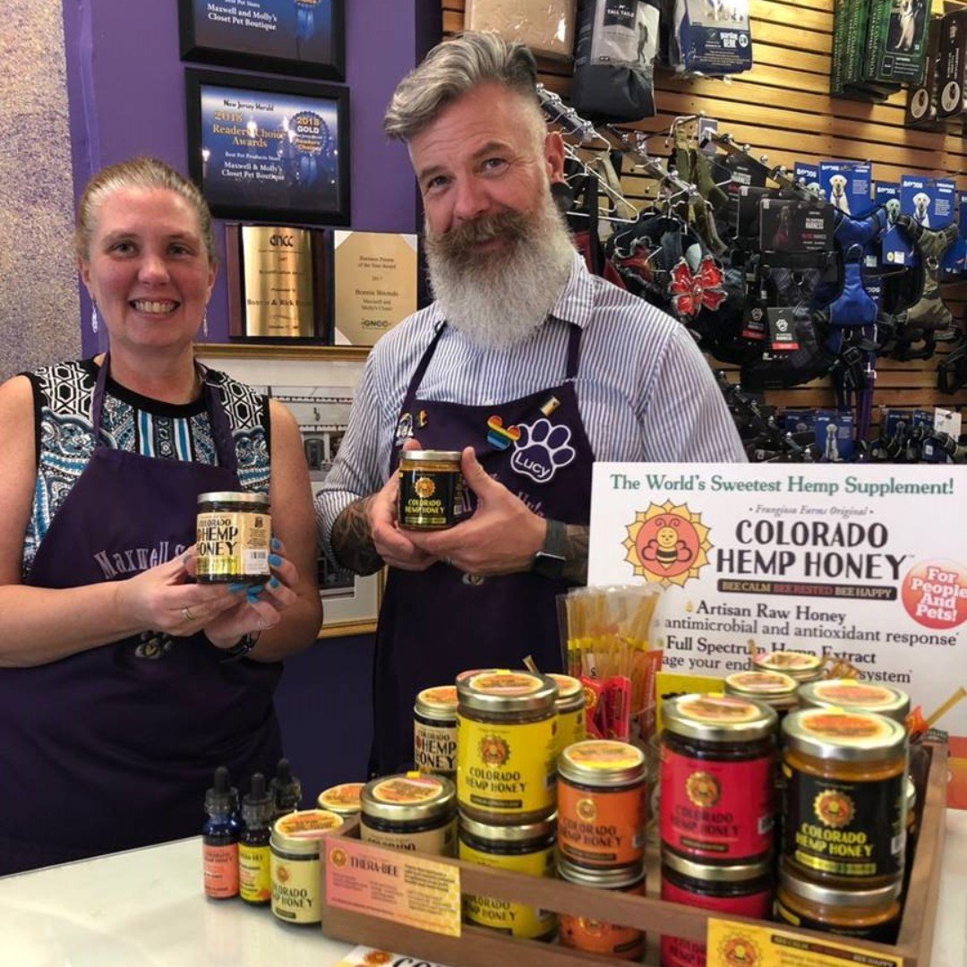 COHempHoney's tweet photo. Check us out at Maxwell and Mollys Pet Boutique in Newton, NJ #maxwellandmollyscc #maxwellandmollys #petboutique #petscbd #cbdforpets #hempforpets #coloradohemphoney #theoriginalhemphoney https://t.co/GzhTb9F8kW