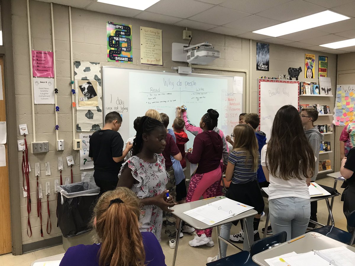 MrsMuczynski's tweet photo. I had the kids come up to the board and it was a race! Love that classroom participation!! #wearemaumee https://t.co/9okK4OTcLX