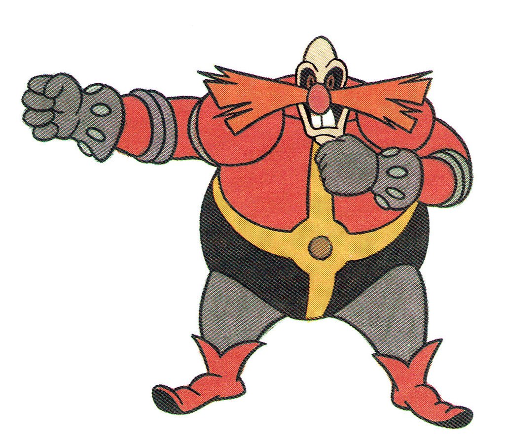 Artwork of Dr Robotnik, extracted from the Sonic The Hedgehog "Look &a...